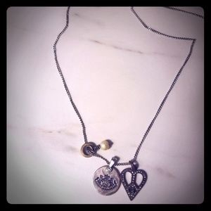Juicy couture silver charm necklace